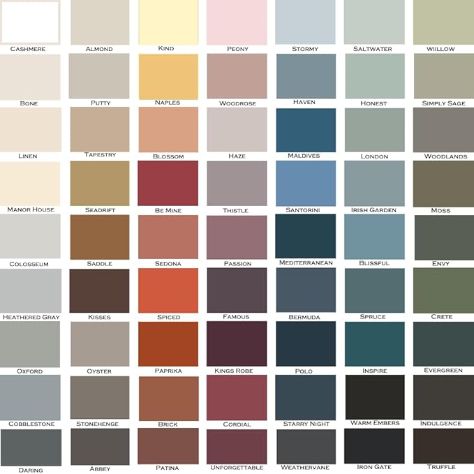 ALL-IN-ONE Paint, Durable cabinet and furniture paint. Built in primer and top coat, no sanding needed. Includes our 30 featured color card - Seadrift (warm, earthy tan), Quart