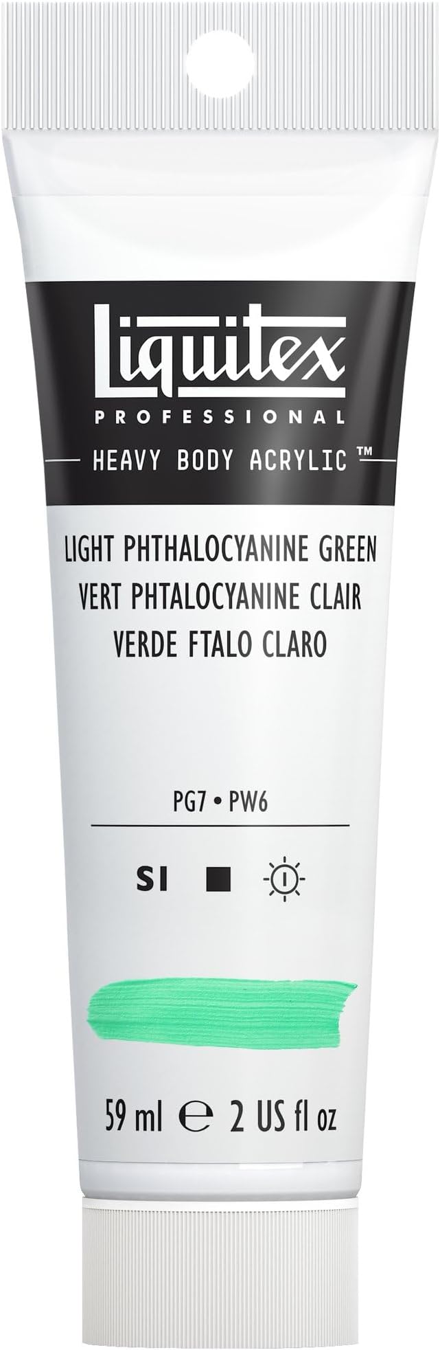 Liquitex Professional Heavy Body Acrylic Paint, 2-oz (59ml) Tube, Light Phthalocyanine Green