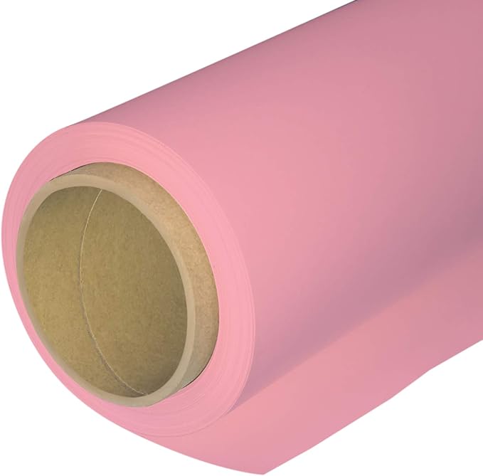 Seamless Photography Background Paper Roll, Pink Photo Paper Backdrop for Photography, Video and Streaming (107''x36' Carnation Pink)