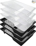 6 Pack Paint Tray Liners 7 Inch, 3 Heavy-Duty Plastic Trays with 3 Disposable Clear Liners, Paint Roller Trays, Paint Pan Liners for Walls, Furniture & DIY Painting Projects