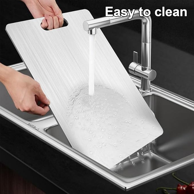Titanium Cutting Boards for Kitchen,Katuchef Titanium Cutting Board,Non toxic Doubld-Side Available Chopping Boards, Easy to Clean and Store(1PC-M:13.38 * 9.05)
