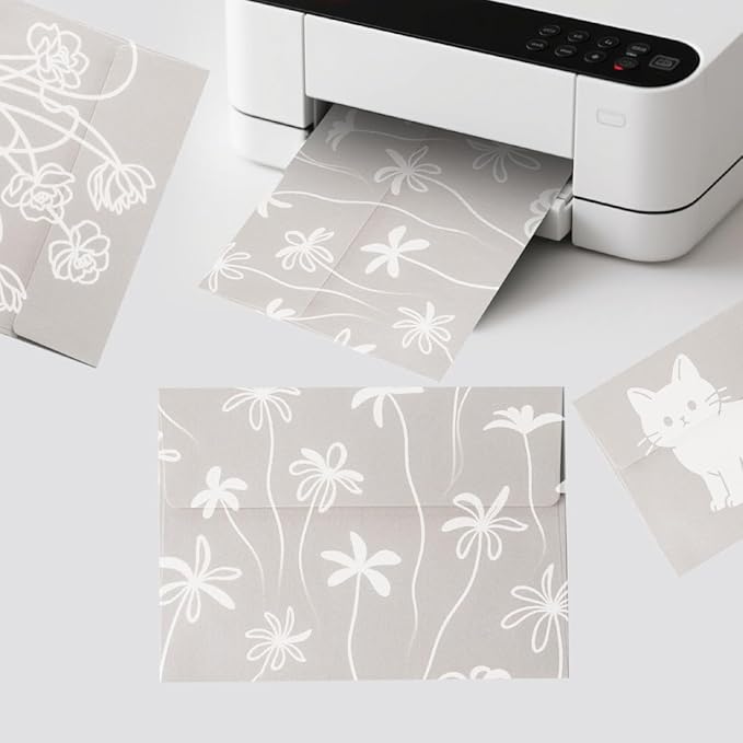 Keketer A2 Metallic Silver Printable Envelopes 80 Pack Self - Seal, for 5x7 Cards, Weddings, Invitations, Baby Shower 4.375 x 5.75 Inches