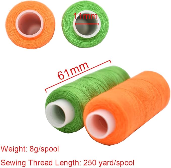 Sewing Thread 30 Colors Sewing Industrial Machine and Hand Stitching 250 Yards Each Sewing Thread Polyester