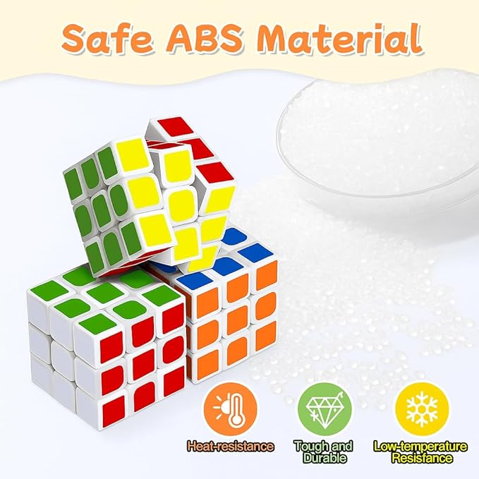 48 Pack Mini Puzzle Cubes Party Favors for Kids, 3x3 Mini Magic Cube Puzzle Prize Set for Kids School Rewards, 1.18inch Bulk Small Toys for Party, Birthday, Christmas Stocking