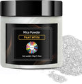 Pearl White Mica Powder, Natural Shimmer Mica Powder for Epoxy Resin/Candle/Soap/Lip Gloss/Slime/Bath Bombs/Quicksand/Car Paint pigments.Candle Dye,Soap Making Dye(50g/1.7oz)