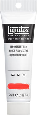 Liquitex Professional Heavy Body Acrylic Paint, 2-oz (59ml) Tube, Fluorescent Red