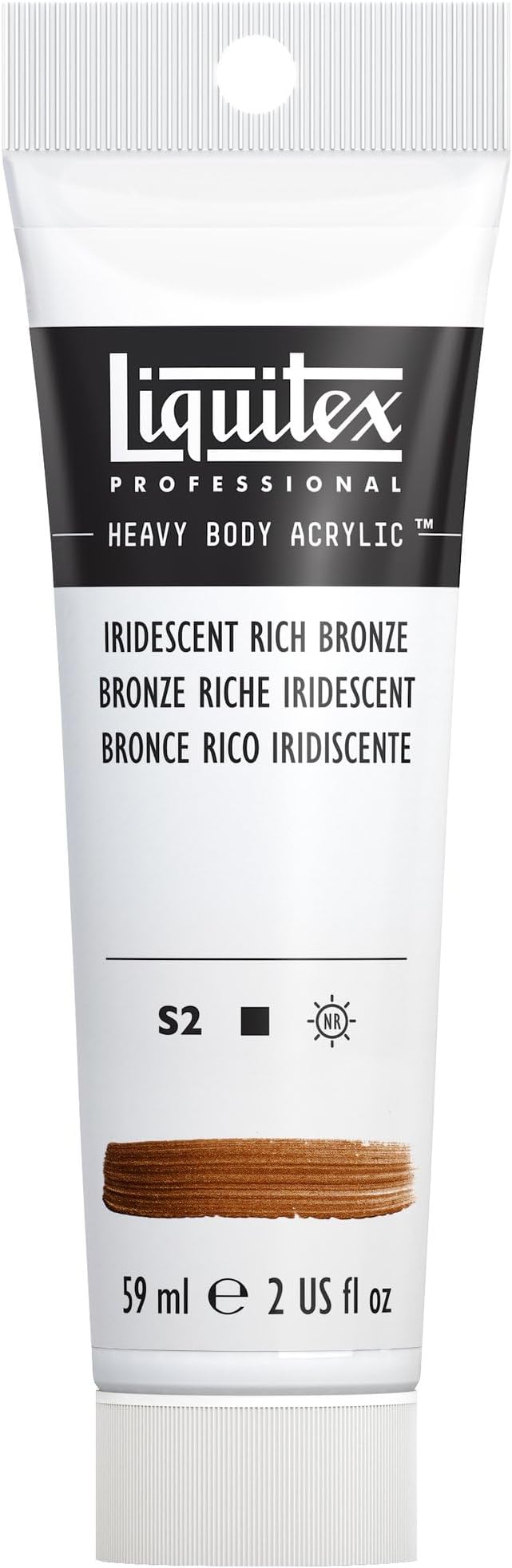 Liquitex Professional Heavy Body Acrylic Paint, 2-oz (59ml) Tube, Iridescent Rich Bronze