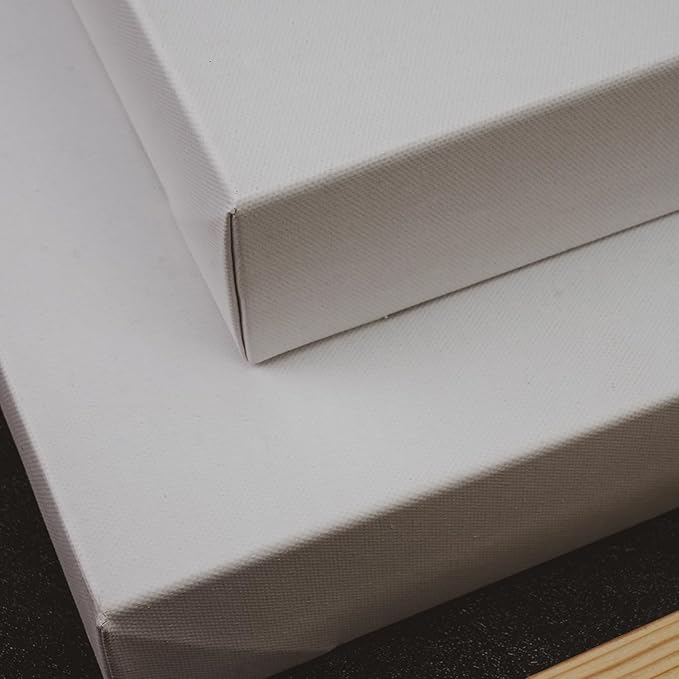 PHOENIX 36x36 Inch Museum Canvas - 2 3/8 Inch Thick Porfile Deep Large Stretched Canvas for Painting 1 Pack 100% Cotton 11 Oz. Gesso Primed White Blank Professional Canvas Oil & Acrylic Paints