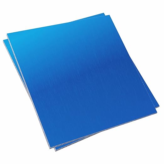2 Pieces 6061 T651 Aluminum Sheet Metal 6 x 6 x 1/16Inch Thickness Rectangle Metal Plate, 1.5mm Aluminum Sheet, Plate for Crafting, Industry