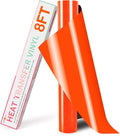 HTVRONT HTV Heat Transfer Vinyl - 12" x 8ft Neon Orange HTV Vinyl for Shirts, Iron on Vinyl for All Cutting Machine - Easy to Cut & Weed for Heat Transfer Design (Neon Orange)