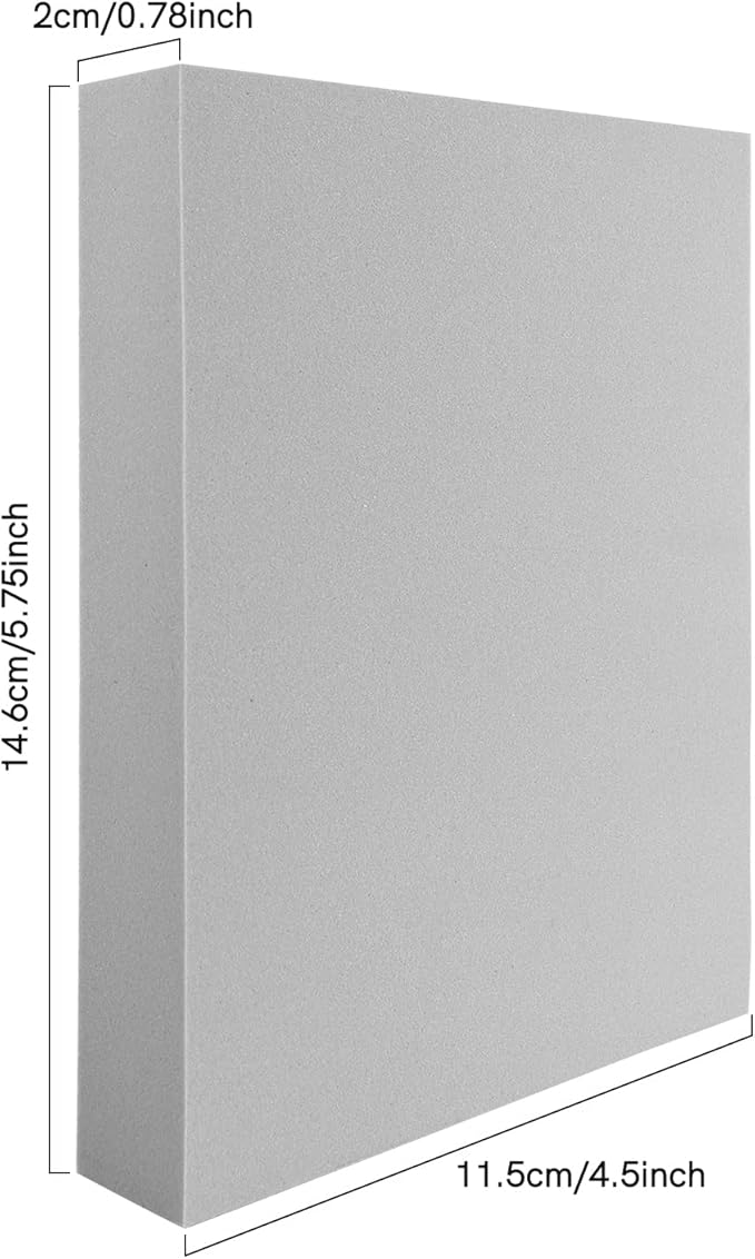 BAOFALI 6 Pcs Large Stamping Foam Grey Moldable Foam Stamps Plastic Dry Foam Stamp Pad Cut and Dry Foam Stamping Foam Block for Sculpture, Modeling, DIY Arts and Handicrafts Projects
