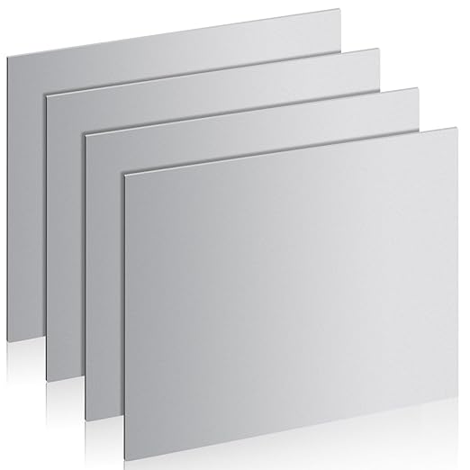4 Pcs 16 Gauge Steel Sheets Metal Cold Rolled Steel Plate, 12" x 8" Weldable Metal Sheet for DIY Craft Projects, Industrial, Professional