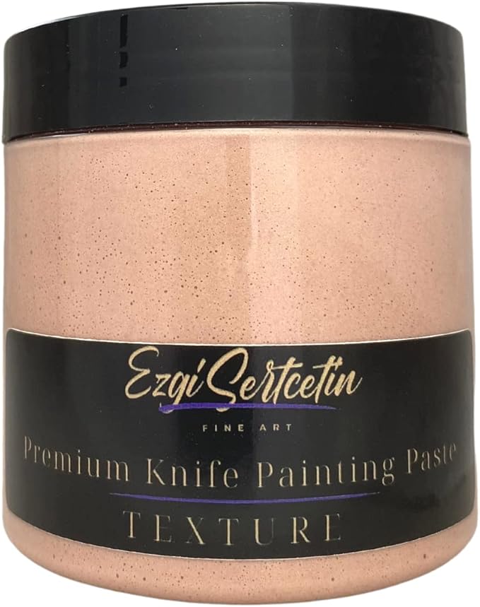 Premium Palette Knife Painting Paste|Texture Paste|Authentic Bright Colors|Ready to Use|Easy to Apply| 6oz (Peach 'N Cream)