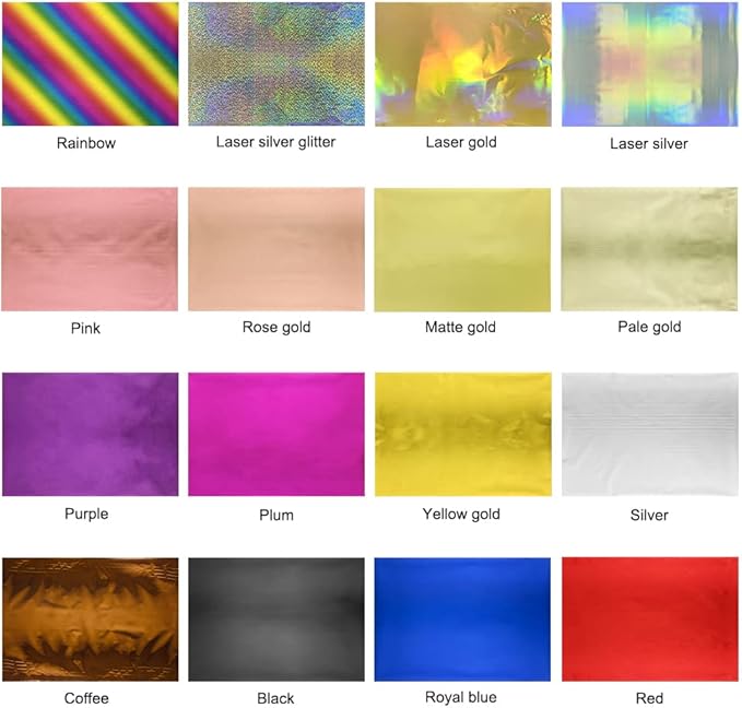 50 Sheets Toner Reactive Foil Sheet for Crafts Paper Holographic Heat Transfer Craft Foil Paper for Scrapbooking Stamping Cardstock Heat Transfer DIY Crafts Accessories 7.9 x 11.4inch-Purple