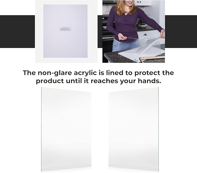 Non-Glare Acrylic Replacement for 16x23 Picture Frame, Replacement Plexiglass for 16x23 Photo Frame, UV-Resistant Non-Glare Acrylic Cover Sheet