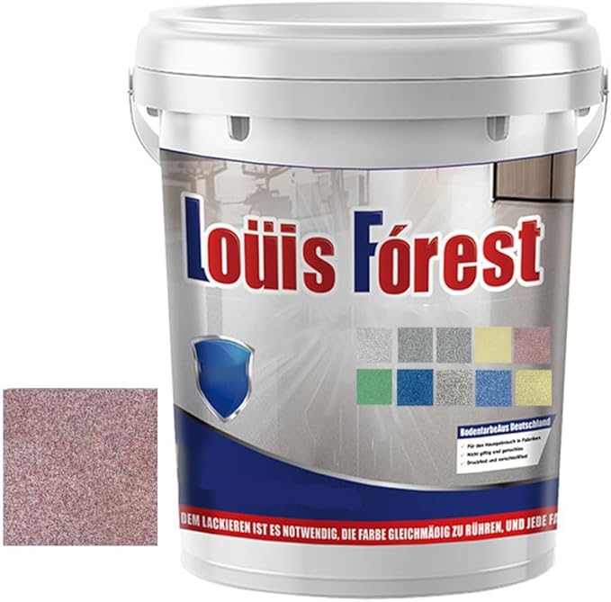 Louis Forest Epoxy Floor Paint, High-Gloss Marble Effect Epoxy Floor Coating (Pink,1pcs)