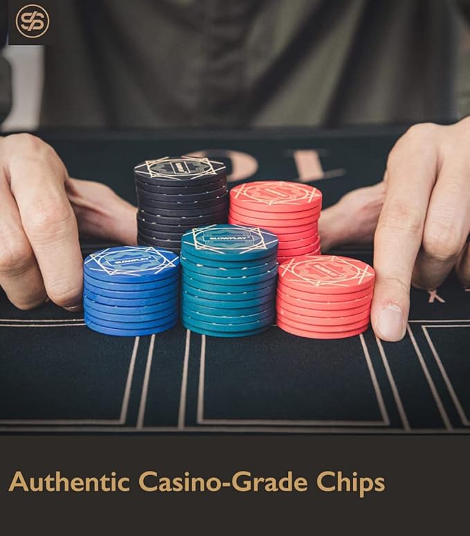 SLOWPLAY Nash Ceramic Poker Chips in Bulk, Casino Grade Ceramic 12-Gram Poker Chip for Texas Hold'em, 43mm Professional Chips Pack of 50 with Denomination of 10000