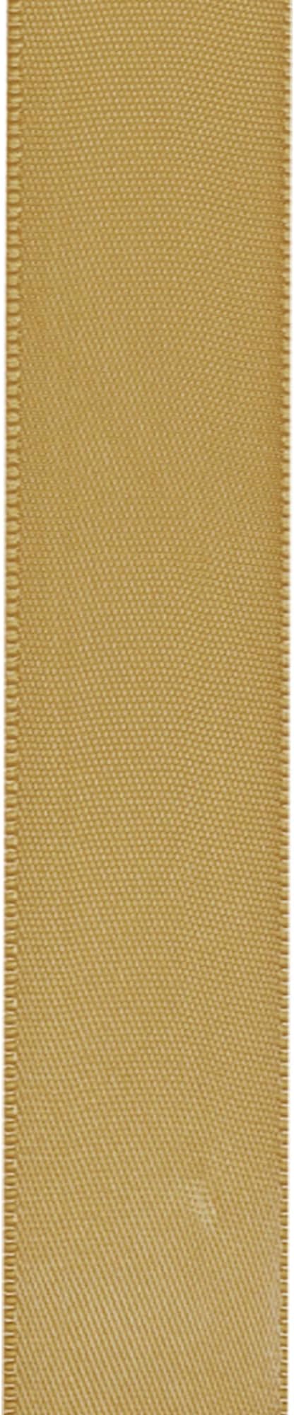 LIUYAXI Pale Gold Satin Ribbon, Double Faced 1/2" X Continuous 25 Yards Ribbons Perfect for Gift Wrapping Bows Bouquet Wedding Craft and More