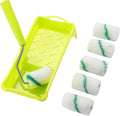 Paint Roller,High-Density Fabric Roller with Frame,Tray,Mini Paint Roller Refills, 2" Painting Supplies for Smaller DIY Stenciling Projects(Pack of 8)