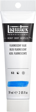 Liquitex Professional Heavy Body Acrylic Paint, 2-oz (59ml) Tube, Fluorescent Blue
