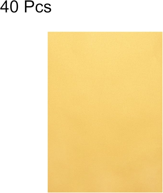 MECCANIXITY Colored Vellum Paper, 40 Sheet Gold Transparency 8.3" x 5.9" Printable Vellum Paper, Translucent Vellum Sheets for Printing Wedding Invitations Ink Jet Laser Printer