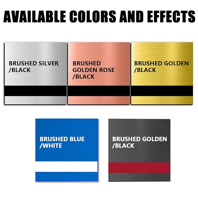 5PCS Laser Engraving Double Color ABS Plastic Sheet,Two-Tone Laserable Engraving Plastic Sheets for Name Badge,Office Label,Laser Artistic Product,Size 11.73" x 11.73",Brushed Combo