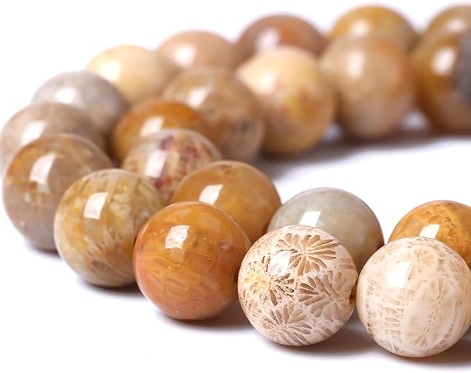 4MM Coral Jade Stone Beads Chrysanthemum Gemstone Round Crystal Energy Jade Beads for Jewelry and Bracelets Making 180pcs 2 Strands 32"