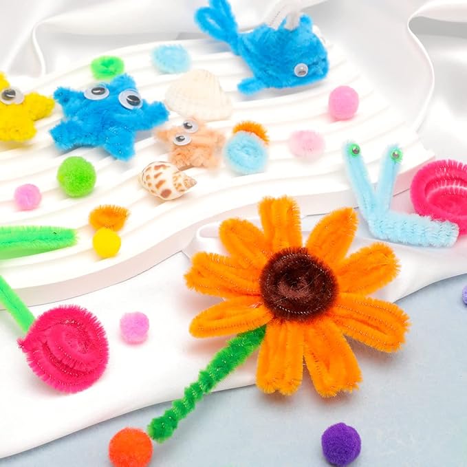 Eppingwin 200pcs Pipe Cleaners, Lake Blue Pipe Cleaners Craft Supplies,Chenille Stems for DIY Arts Crafts Project(Lake Blue)