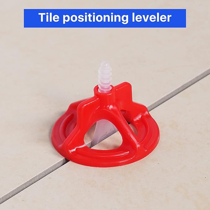 Professional Tile Leveling System Kit，Anti-Loosening Spacers/Wall, Bathroom Tiling - 1/8" Precision Alignment & Grout Spacing Tools(100caps+300base, 1/8)