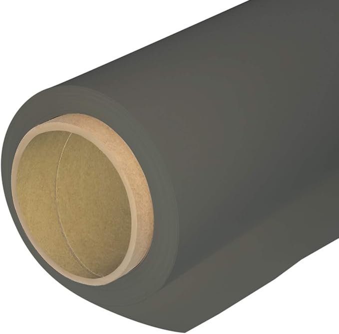 Seamless Photography Background Paper Roll, Grey Photo Paper Backdrop for Photography, Video and Streaming (53''x16 'Thunder Grey)
