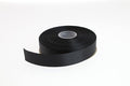 Solid Grosgrain Ribbon 25 Yard Each Roll 100% Polyester Woven Edge (3/4", Black)
