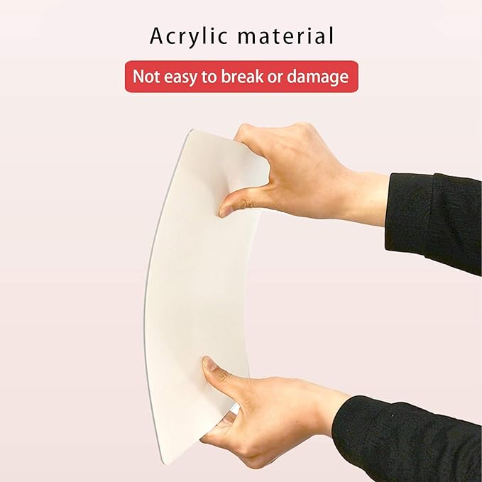 Acrylic Mirror Sheet Self Adhesive Wall Mounted Home Décor Non Glass Sticky Mirror Tile Thickness 0.08in (2mm) Square 10x10 inch