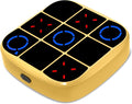 Tic-Tac-Toe Bolt Game, 4-in-1 Handheld Puzzle Games Console, Electronic Tic-Tac-Toe Game for Educational and Memory Growth, Portable Travel Games for Car Ride, Board Games for Kids and Adults (Yellow)