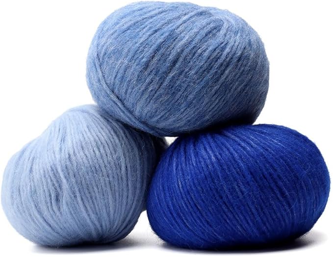 Pullu - Baby Alpaca Merino Wool Yarn Set of 3 Skeins (150 Grams) Worsted Weight - Sourced Directly from Peru - Heavenly Soft and Perfect for Knitting and Crocheting (Almond Latte)