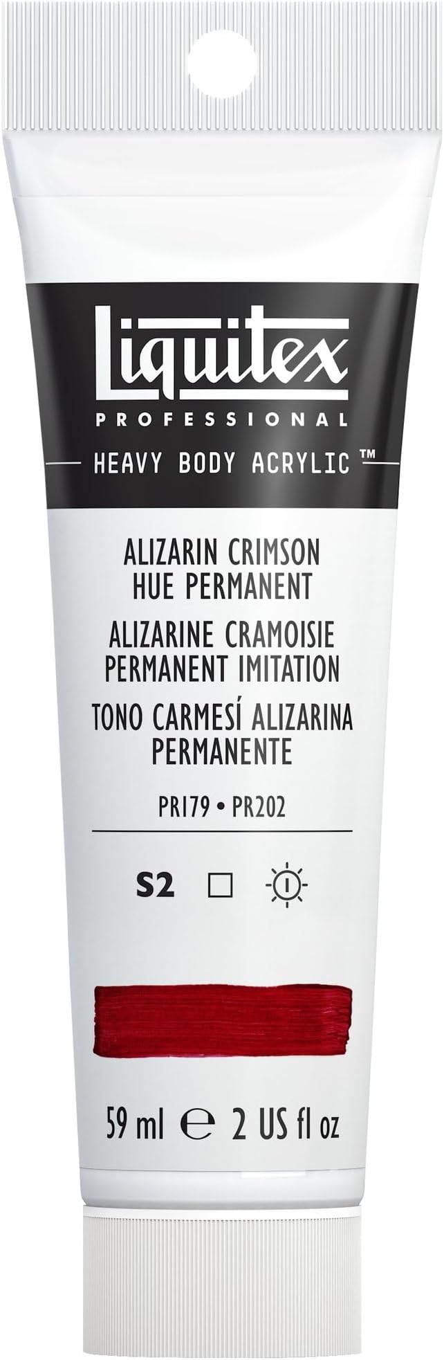 Liquitex Professional Heavy Body Acrylic Paint, 2-oz (59ml) Tube, Alizarin Crimson Hue Permanent