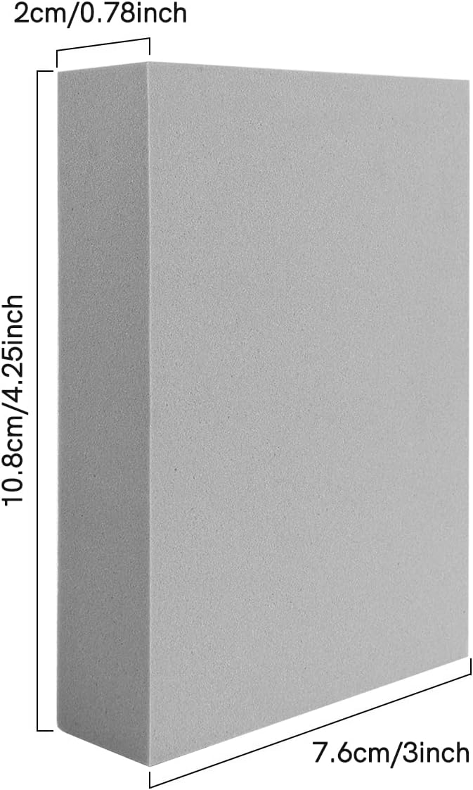 BAOFALI 12 Pcs Stamping Foam Grey Moldable Foam Stamps Plastic Dry Foam Stamp Pad Cut and Dry Foam Stamping Foam Block for Sculpture, Modeling, DIY Arts and Handicrafts Projects