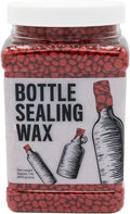 Blended Waxes, Inc. Bottle Sealing Wax, Premium Pastille Wax Seal Beads for Wine, Beer, and Liquor Bottle Closure, Seals Between 25-30 Bottles, 1 lb, Bright Red