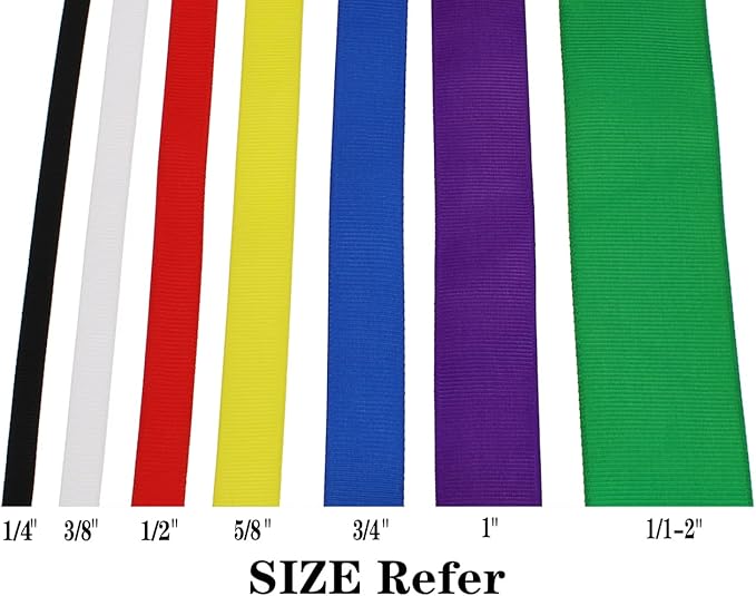 Solid Grosgrain Ribbon 25 Yard Each Roll 100% Polyester Woven Edge (5/8", Green)