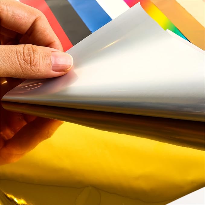 Briartw 20x29cm Hot Foil Paper 50 Sheets Pack Toner Reactive Foil Hot Stamping Foil Paper by Laser Printer and Laminator for Scrapbooking Craft Cardmaking DIY Album (Silver, 100 Sheets)