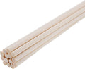 Mandala Crafts Wooden Dowel Rods 48 Inches - 25 Unfinished Birch Wood Dowels 1/4 Inch for Crafts, DIY, Macrame & More