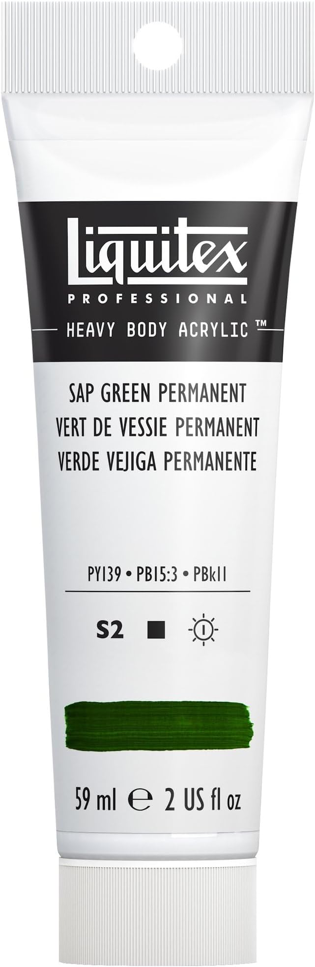 Liquitex Professional Heavy Body Acrylic Paint, 2-oz (59ml) Tube, Sap Green Permanent