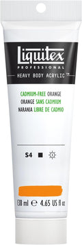 Liquitex Professional Heavy Body Acrylic Paint, 4.65-oz (138ml) Tube, Cadmium Free Orange