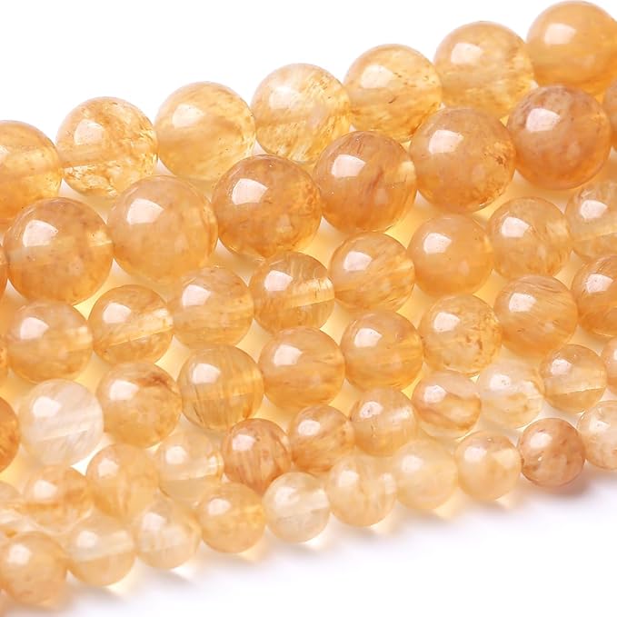 60PCS 6MM Tea Watermenlon Stone Beads Energy Healing Beads for DIY Jewelry Bracelet Necklace Making for Jewelry Making 15Inch