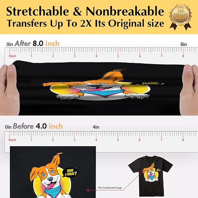 TransOurDream Iron on Heat Transfer Paper for Dark T Shirts (100 Sheets 8.5x11, Dark 3.0) Printable HTV Heat Transfer Vinyl for Inkjet & Laserjet Printer Iron On transfers for T Shirts (TRANS-D3-100)