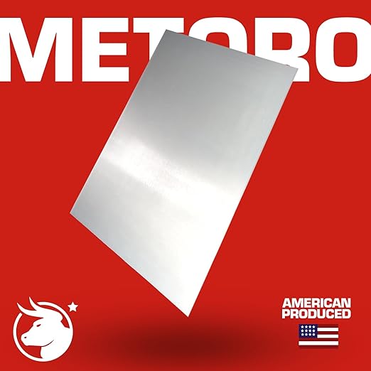 Metoro .2 Pack 250 x 36 x 12 Aluminum Sheet Plate - Grade 5052 | Durable & Versatile Metal for DIY, Industrial, Signage, Prototyping | Corrosion-Resistant, Weldable, and Strong (2, 1/4" x36" x 12")