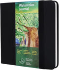 Square Watercolor Journal,140 LB,300 GSM,5.5X5.5, Cotton Paper,Cold Press,24 Sheets, Watercolor Paper Sketchbooks for Use As Travel Notebook and Mixed Media Pad