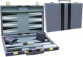 Backgammon Set - Classic Board Game with Premium Leather Case - Portable Travel Strategy Backgammon Game Set for Adults, Kids - Suitable as (18inch, Gray)
