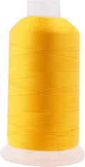 Mandala Crafts Gold Heavy Duty Thread -1500 Yds Tex 90 Thread for Sewing Drapery Jeans Leather Hair - Bonded Polyester for Outdoor Marine Upholstery