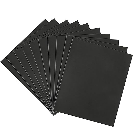 2000 Grit Sandpaper, 9 x 11 Inch Wet Dry Sand Paper Hand Abrasive Sanding Sheets for Wood Metal Automotive Sanding and Polishing, Fine - 10 Sheets