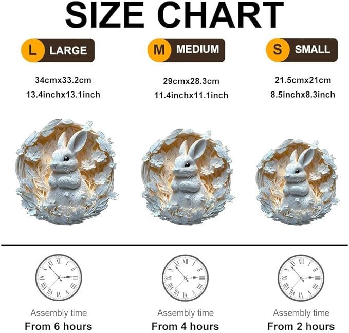Wooden Puzzles Adults, 3D Paper Rabbit Puzzles 290 Pieces, Unique Animal Shaped Wood Challenging Jigsaw Christmas Puzzles Gifts for Adults, 13.4x13.1in